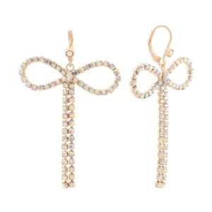 Betsey Johnson Iridescent Bow Earrings